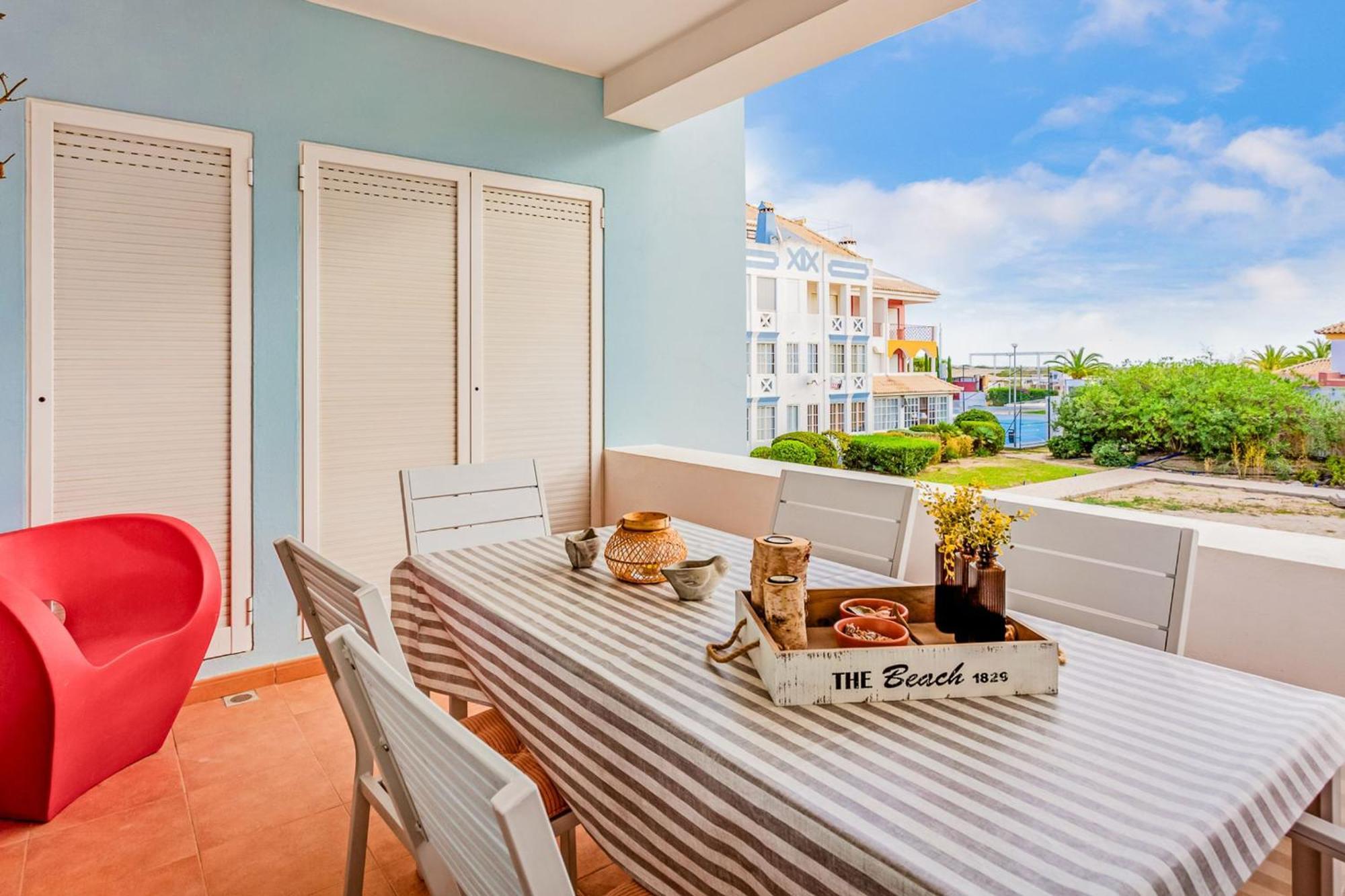 Golden 1 Bdr Flat W/ Balcony & Pool By Lovelystay Cabanas De Tavira Esterno foto
